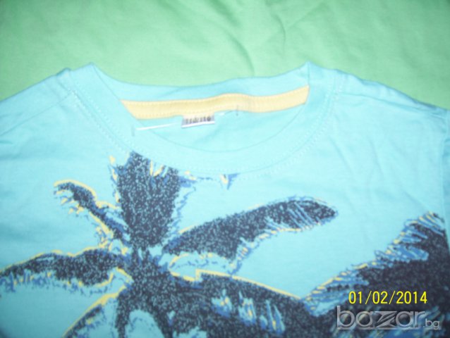 Нова лятна вносна тениска със палми-размер-110-116, снимка 3 - Детски тениски и потници - 6700370