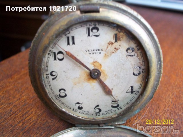Стар швейцарски джобен часовник "Vulpera", снимка 5 - Джобни - 10803148