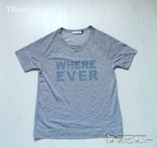 Синя тениска с щампа, снимка 1 - Тениски - 21232613