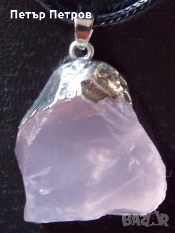 Дpyзи Естествен Розов кварц, снимка 6 - Колиета, медальони, синджири - 24369489