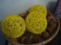 Жълти топки за декорация, снимка 1