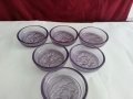 Стъклени лилави чинийки купички, снимка 6