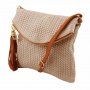 ПРОМО 🍊 TUSCANY LEATHER 🍊 Оригинална плетена дамска чанта от естествена кожа с висулки, снимка 7