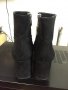 маркови кожени ботуши ZARA Trafaluc Black Suede Boots, снимка 4