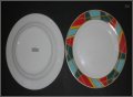   Комплект големи плоски порцеланови чинии за сервиране, снимка 4