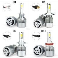 LED Диодни Крушки H1, H7 -72W цена за комплект 2бр, снимка 4 - Аксесоари и консумативи - 20622474
