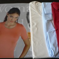  MAP M светлосиня италианска дамска микрофибърна тениска с къс ръкав женски тениски с къси ръкави, снимка 2 - Тениски - 7959266
