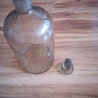 Старо голямо аптекарско шише, снимка 3 - Антикварни и старинни предмети - 25271385