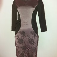 Дамска рокля черно с лилаво, размер М, официална, снимка 1 - Рокли - 17051841