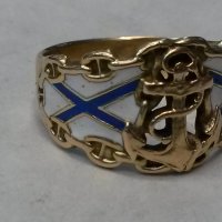 Музеен уникат-Златен Царска Русия Адмиралски морски пръстен, снимка 9 - Пръстени - 21987810