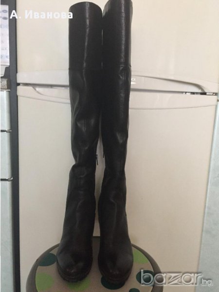 Италиански дамски ботуши естествена кожа, снимка 1