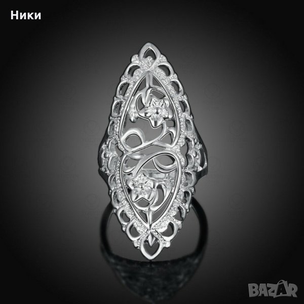 Нов Пръстен със сребърно покритие  - мод.7, снимка 1