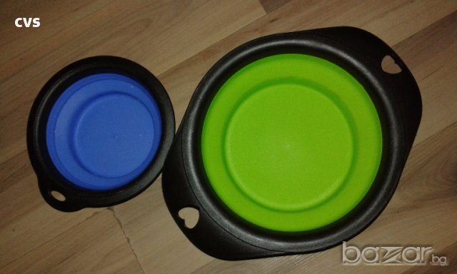 Силиконови, сгъваеми, за път - чинии за храна, вода за куче, котка , снимка 7 - За кучета - 17464858