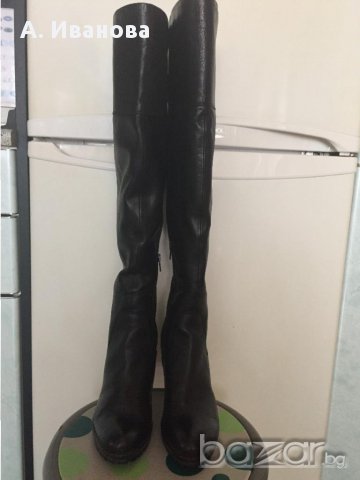 Италиански дамски ботуши естествена кожа, снимка 1