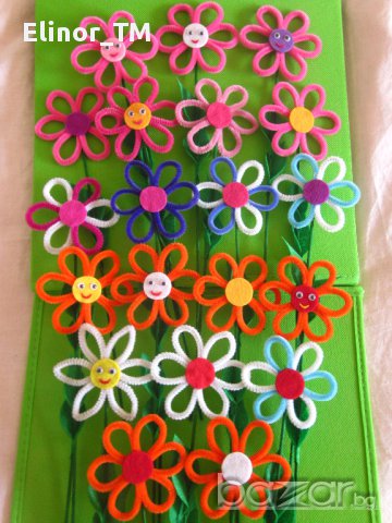 Цветя от плюшени пръчки, снимка 2 - Други - 9679579