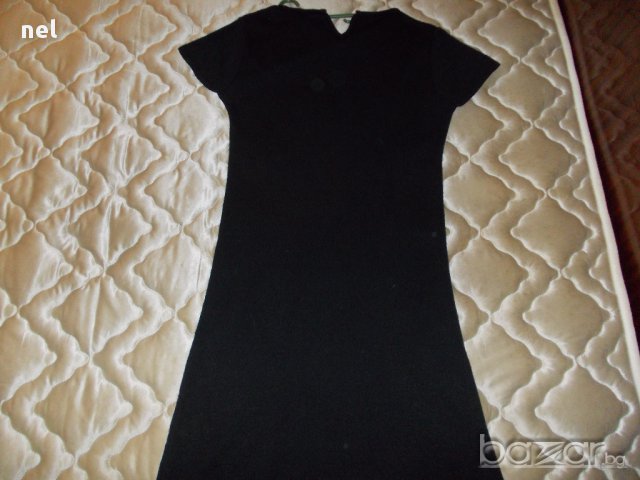 Черна рокля с бяло отпред, снимка 2 - Рокли - 9262583