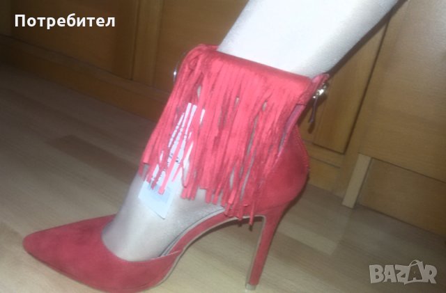 Дамски обувки Tendenz + подарък в червено =), снимка 2 - Дамски елегантни обувки - 23577272