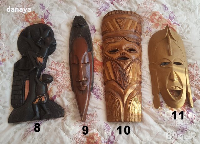 Дървени маски за стена ретро декор дърворезба, снимка 2 - Декорация за дома - 26123429