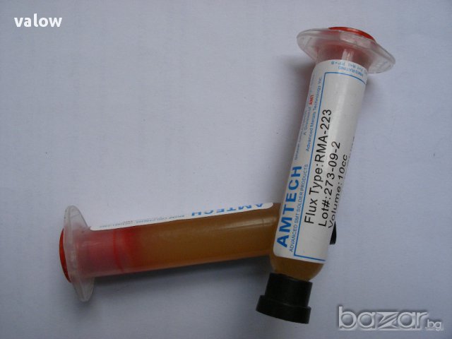Amtech RMA-223 Флюс flux паста за запояване ребол на BGA SMD чипове, снимка 3 - Поялници и запояване - 10969486