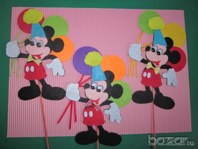 Ръчно изработени Мики Мауси от филц, снимка 6 - Други - 7881125