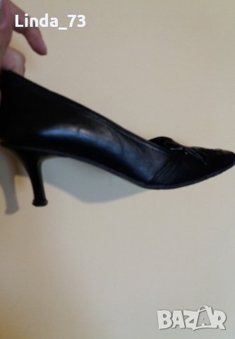 Дам.обувки-/ест.кожа/-№38-цвят-черни. Закупени от Италия., снимка 5 - Дамски обувки на ток - 22385831