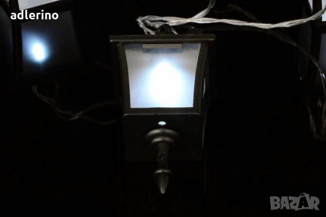  Соларни ЛЕД лампички Фенери, 24 ЛЕД диода верига, парти лампички , снимка 2 - Градински мебели, декорация  - 24782254