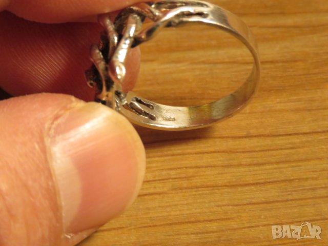 Стар Мъжки Сребърен пръстен - величествени змий моторджийски, мото аксесоари, мото екипировка, снимка 8 - Пръстени - 24325555