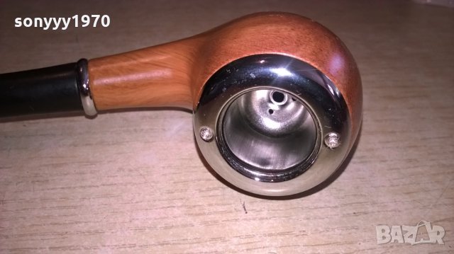 Лула-15см-красив дървесен цвят и стилна-нова-внос швеицария, снимка 8 - Лули - 22735124