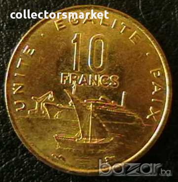 10 франка 1996, Джибути