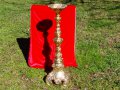 Величествен бронзов свещник 6 кг., барок., снимка 1