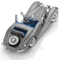 B66040624,умален модел die-cast Mercedes Benz,500 K Roadster,W 29,1:18, снимка 3 - Други ценни предмети - 12358986