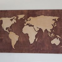 Дървена и светеща карта на света, снимка 9 - Декорация за дома - 20375196