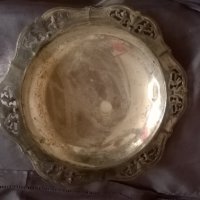 стара посребрена тава,поднос арт деко, снимка 2 - Антикварни и старинни предмети - 24017253