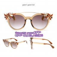 Лукс слънчеви очила с кристали златно кафяви, снимка 2 - Слънчеви и диоптрични очила - 16819136