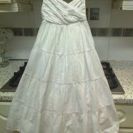 Бяла рокля с пайети Bluezoo за 4 г, снимка 1 - Детски рокли и поли - 11050479