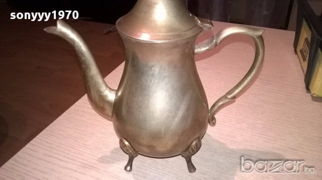 Ретро чаиник с капак-21х20х11см-внос швеицария, снимка 5 - Антикварни и старинни предмети - 17872194