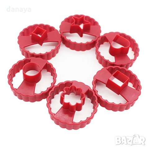 433 Комплект форми за линцер резци за сладки с дупка домашни бисквити, снимка 13 - Форми - 22114229