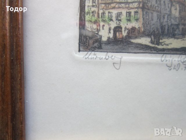 Невероятна стара картина офорт , снимка 4 - Картини - 25685152