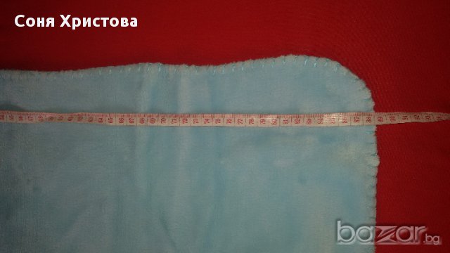 бебешко одеяло синьо плюш, снимка 3 - Спално бельо и завивки - 14038021