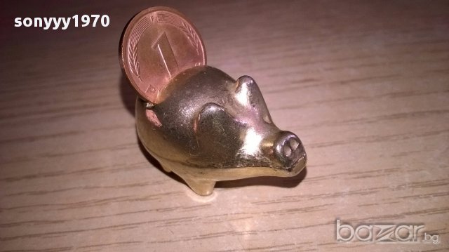 Мини ретро колекция-прасе-мед/месинг-3.5х3.5х2см-внос швеицария, снимка 7 - Антикварни и старинни предмети - 17348954