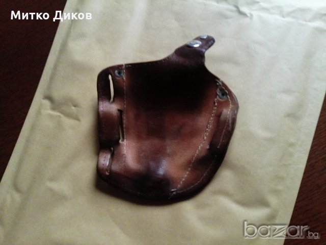 Кожен кобур естествена кожа палачинка 13х13, снимка 2 - Оборудване и аксесоари за оръжия - 20036300