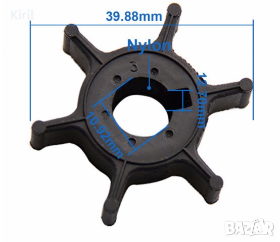 ВОДНА ПОМПА ИМПЕЛЕР за Yamaha 4HP 5HP 6HP Извънбордов мотор 6E0-44352 6E0-44352-00-00 6E0-44352-003 