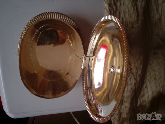 посребрен метален съд, снимка 2 - Антикварни и старинни предмети - 22826195