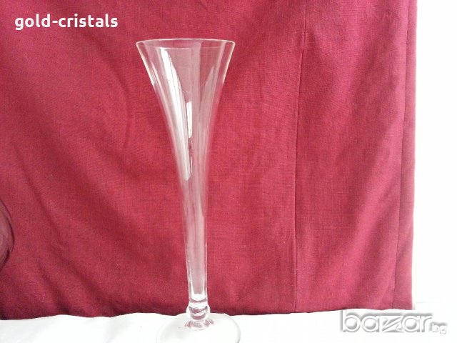 висока нежна кристална ваза, снимка 8 - Антикварни и старинни предмети - 20074528