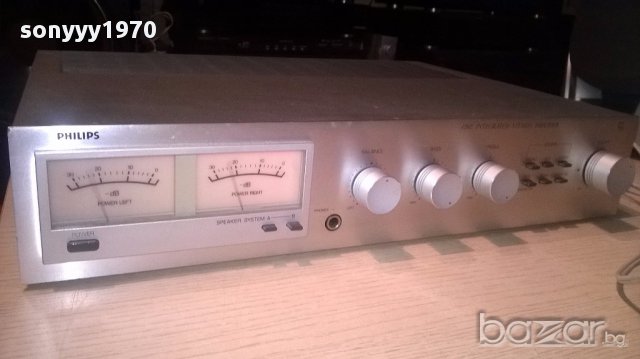 philips stereo amplifier-ретро с чистачки-внос швеицария