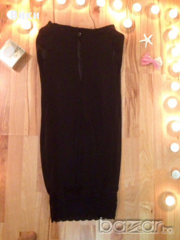 Елегантна черна рокля с дантела, снимка 2 - Рокли - 16271679