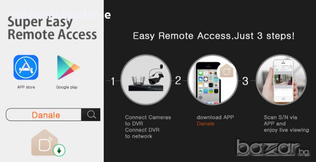 Метална Full HD 1/2 Mегапикселова Onvif IR-Cut P2P 4 Array Ударо/Водоустойчива Охранителна Ip Камера, снимка 11 - IP камери - 19532727