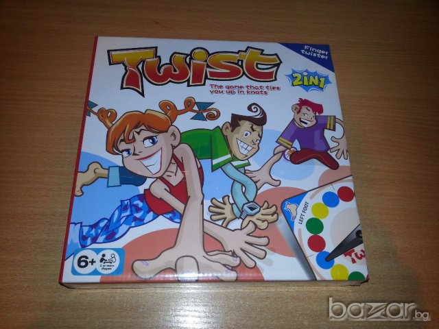 2в1 Twister игра с голяма мушама+Twister за пръсти+часовник с стрелка, снимка 1 - Други игри - 15649475