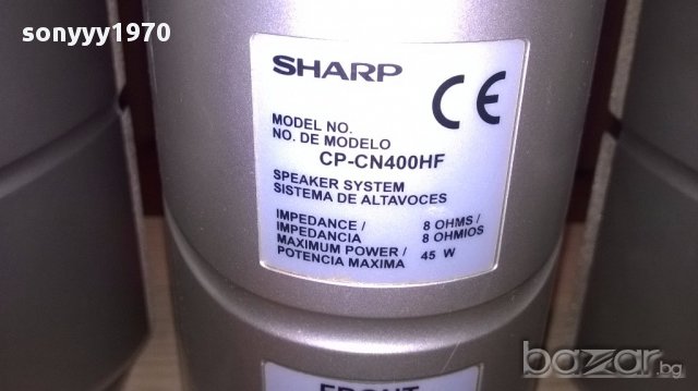 Sharp cp-cn400-8ohms/45watt-5бр-17х10х10см-внос швеицария, снимка 13 - Тонколони - 17513544