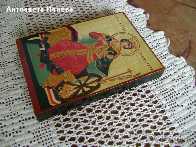 Икона Св. Екатерина, снимка 9 - Икони - 12223890